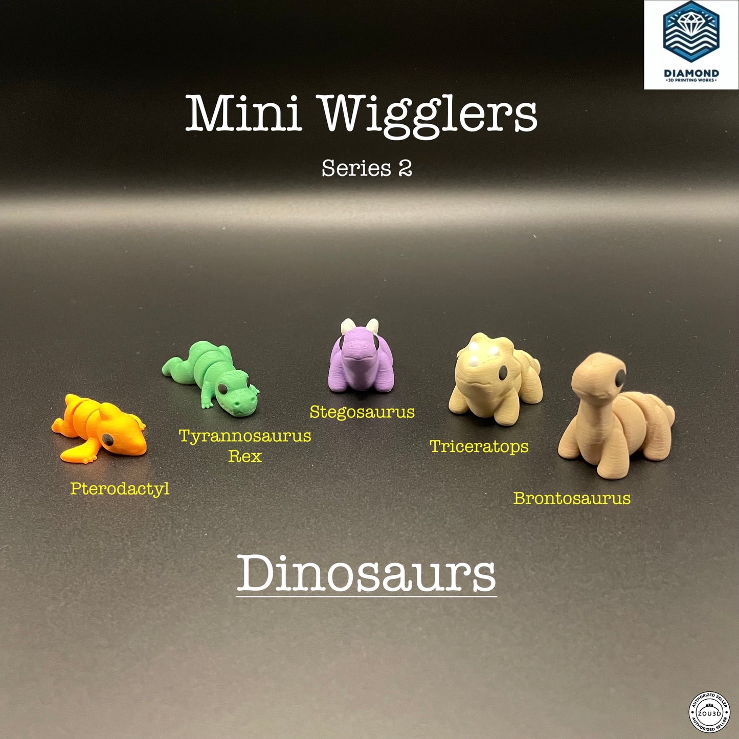 Mini Wigglers - Series 2 - Dinosaurs
